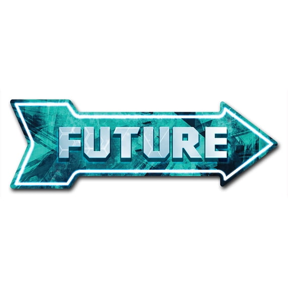 SignMission 8 x 24 in. Indoor & Outdoor Decor Direction Sticker Vinyl Wall Decals - Future - 24 in.