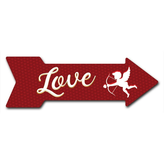 SignMission 8 x 24 in. Indoor & Outdoor Decor Direction Sticker Vinyl Wall Decals - Love - 24 in.