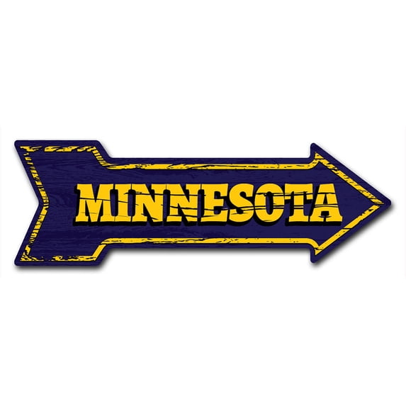 SignMission 8 x 24 in. Indoor & Outdoor Decor Direction Sticker Vinyl Wall Decals - Minnesota 2 - 24 in.