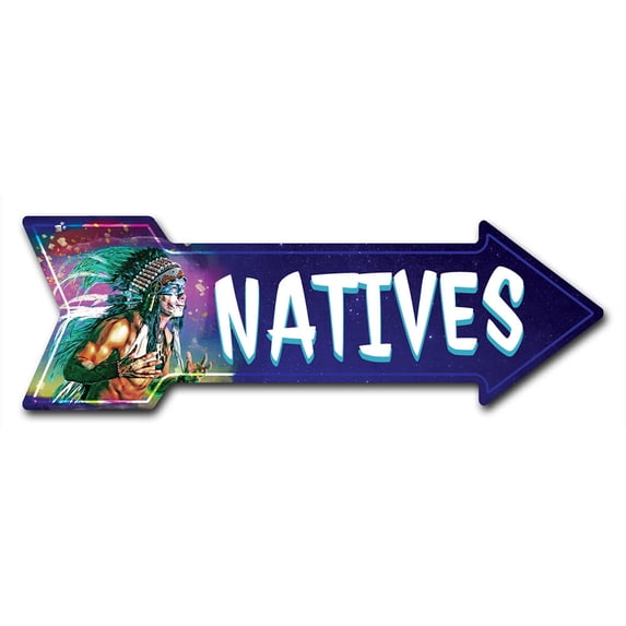 SignMission 8 x 24 in. Indoor & Outdoor Decor Direction Sticker Vinyl Wall Decals - Natives - 24 in.