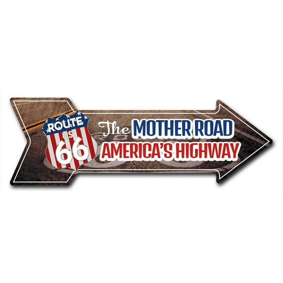 SignMission 8 x 24 in. Indoor & Outdoor Decor Direction Sticker Vinyl Wall Decals - The Mother Road - 24 in.