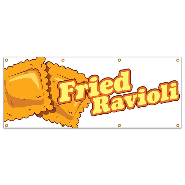 SignMission B-96 Fried Ravioli19 96 in. Concession Stand Food Truck ...