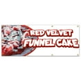 thumbnail image 1 of SignMission B-96 Red Velvet Funnel Cake19 96 in. Red Velvet Funnel Cake Banner with Concession Stand Food Truck Single Sided, 1 of 5