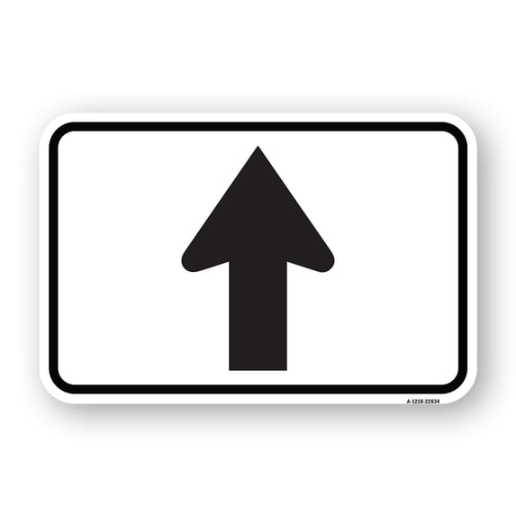 SignMission A-1218-22834 12 x 18 in. Aluminum Sign - Straight Thru Symbol Sign