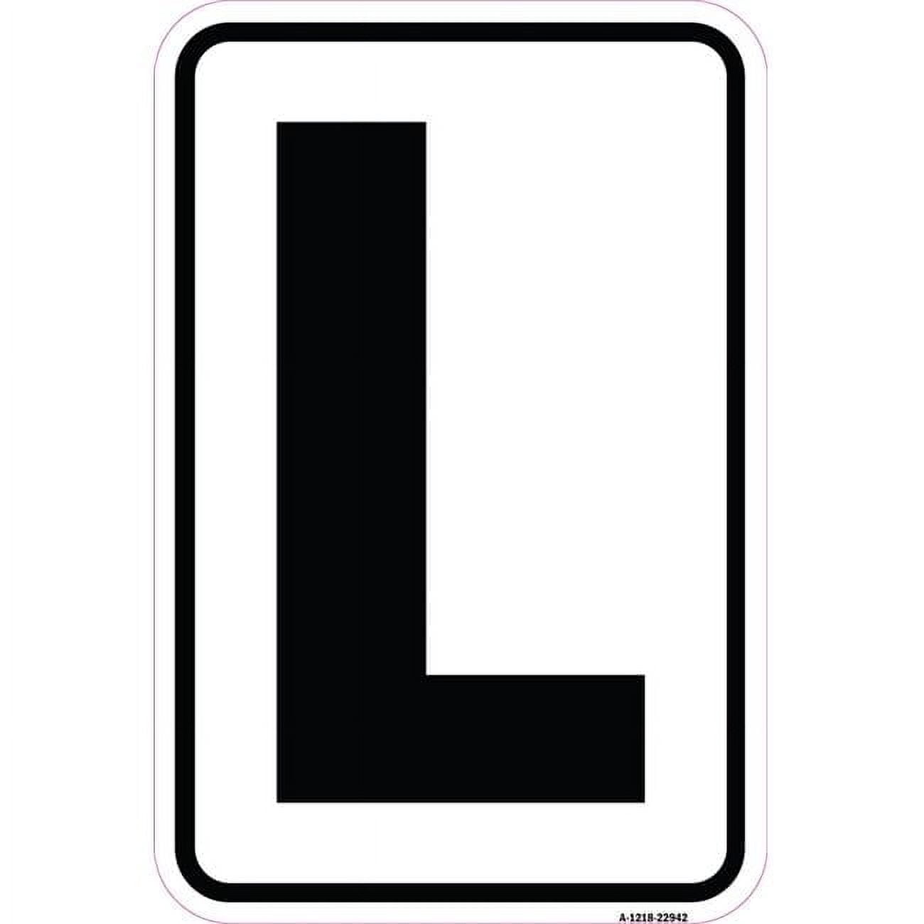 L Shape Sign Names SignMission A-1218-22942 12 x 18 in. Aluminum Sign - Sign with Letter L ...