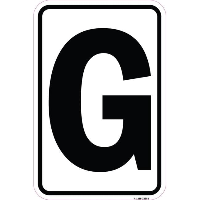 G Letter Using Sign SignMission A-1218-22952 12 x 18 in. Aluminum Sign - Sign with Letter G ...