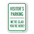 thumbnail image 1 of SignMission A-1218-23015 12 x 18 in. Aluminum Sign - Reserved Parking Sign Visitor Parking We Are Glad You Are Here, 1 of 4