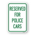 thumbnail image 1 of SignMission A-1218-23180 12 x 18 in. Aluminum Sign - Reserved for Police Cars, 1 of 4