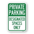 thumbnail image 1 of SignMission A-1218-23257 12 x 18 in. Aluminum Sign - Private Parking Designated Spaces Only, 1 of 4