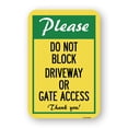 thumbnail image 1 of SignMission A-1218-23283 12 x 18 in. Aluminum Sign - Please Do Not Block Driveway or Gate Access Thank You, 1 of 4