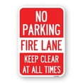 thumbnail image 1 of SignMission A-1218-23620 12 x 18 in. Aluminum Sign - No Parking Fire Lane Keep Clear At All Times, 1 of 4