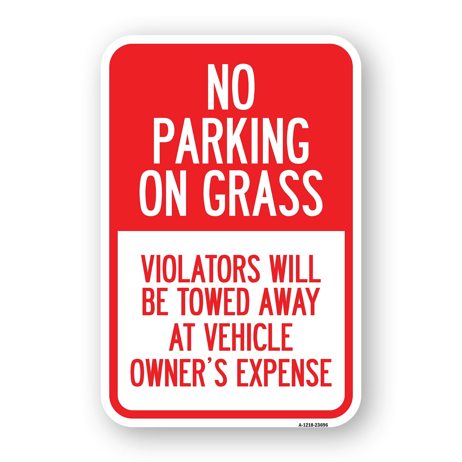 SignMission A-1218-23696 12 x 18 in. Aluminum Sign - No Parking on ...