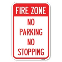 SignMission A-1218-23703 12 x 18 in. Aluminum Sign - No Parking No Stopping
