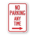 thumbnail image 1 of SignMission A-1218-23775 12 x 18 in. Aluminum Sign - No Parking Anytime with Right Arrow, 1 of 4