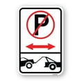 thumbnail image 1 of SignMission A-1218-23793 12 x 18 in. Aluminum Sign - No Parking - Tow Away Zone with Graphic, 1 of 4