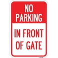 thumbnail image 1 of SignMission A-1218-23805 12 x 18 in. Aluminum Sign - No Parking - in Front of Gate, 1 of 4