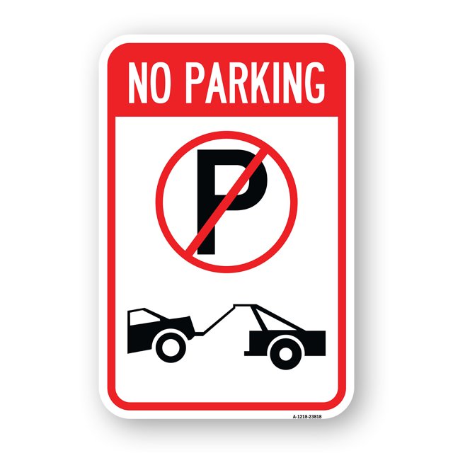 SignMission A-1218-23818 12 x 18 in. Aluminum Sign - Parking Sign - No ...