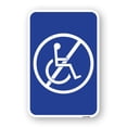 thumbnail image 1 of SignMission A-1218-23846 12 x 18 in. Aluminum Sign - No Handicap Symbol, 1 of 4