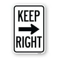 thumbnail image 1 of SignMission A-1218-23891 12 x 18 in. Aluminum Sign - Keep Right Sign & Right Arrow, 1 of 4