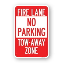 SignMission A-1218-23992 12 x 18 in. Aluminum Sign - Fire Lane Sign No Parking Tow-Away Zone