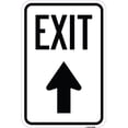 thumbnail image 1 of SignMission A-1218-24030 12 x 18 in. Aluminum Sign - Exit Sign Exit with Up Arrow, 1 of 4