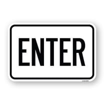 SignMission A-1218 Enter-Exit Signs - Entran right 12 x 18 in. Entrance ...