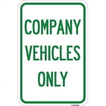 SignMission A-1218-24242 12 x 18 in. Aluminum Sign - Company Vehicles Only