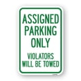 thumbnail image 1 of SignMission A-1218-24333 12 x 18 in. Aluminum Sign - Assigned Parking Only Violators Will Be Towed, 1 of 4