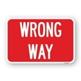 thumbnail image 1 of SignMission A-1218-24375 12 x 18 in. Aluminum Sign - Wrong Way, 1 of 4