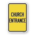 thumbnail image 1 of SignMission A-1218-24457 12 x 18 in. Aluminum Sign - Church Entrance, 1 of 4