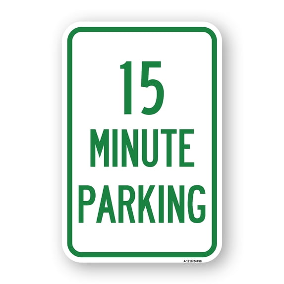 SignMission A-1218-24498 12 x 18 in. Aluminum Sign - 2 Hour Parking - Parking for Customers Only