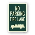 thumbnail image 1 of SignMission A-1218-24549 12 x 18 in. Aluminum Sign - No Parking Fire Lane with Fire Truck Symbol, 1 of 4