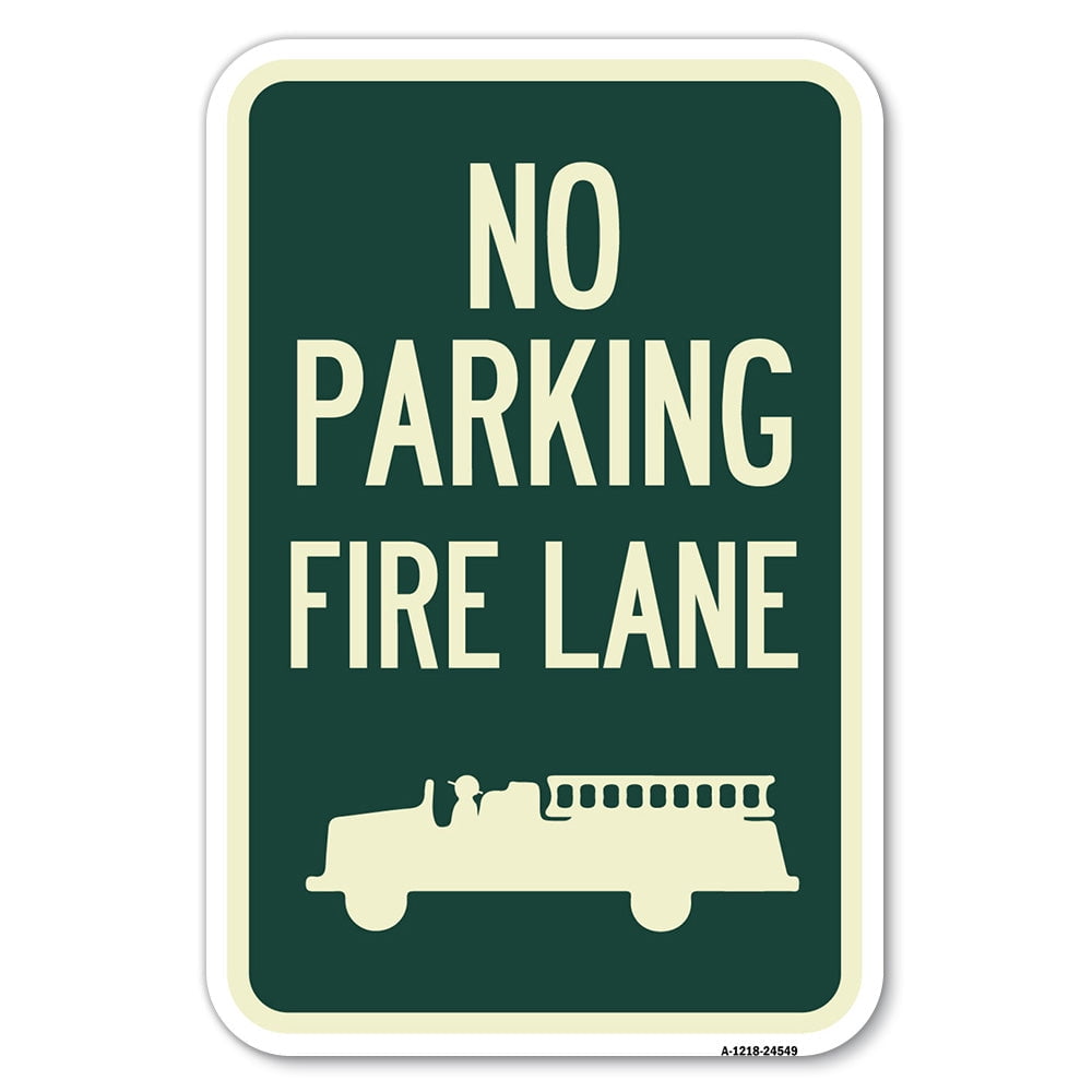 SignMission A-1218-24549 12 x 18 in. Aluminum Sign - No Parking Fire ...