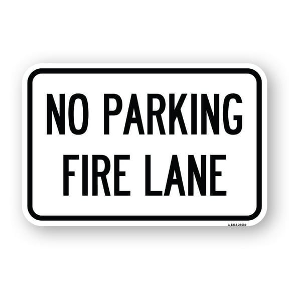 SignMission A-1218-24610 12 x 18 in. Aluminum Sign - Pavement Stencil No Parking Fire Lane