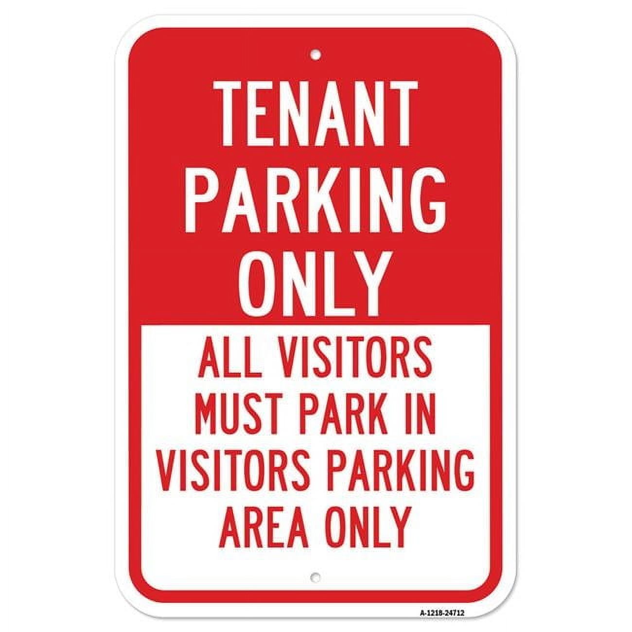 SignMission A-1218-24712 12 x 18 in. Aluminum Sign - Tenant Parking ...