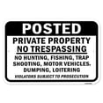 thumbnail image 1 of SignMission A-1218-24861 12 x 18 in. Aluminum Sign - Posted Private Property No Trespassing Violators Subject to Prosecution, 1 of 4