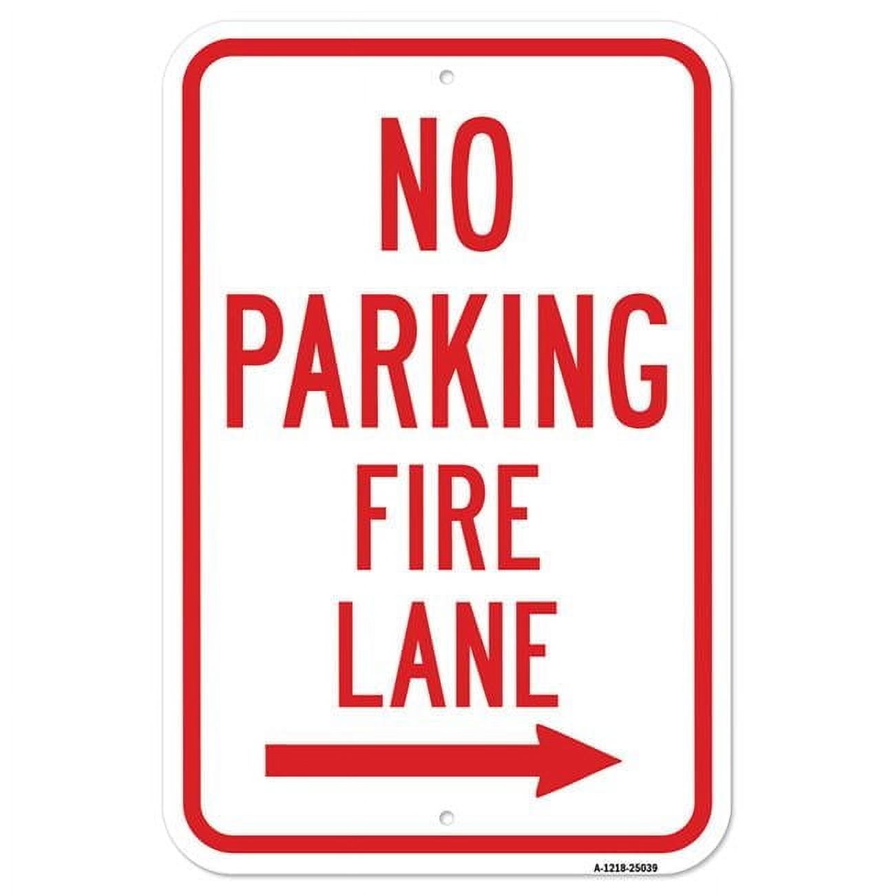 SignMission A-1218-25039 12 x 18 in. Aluminum Sign - No Parking Fire ...