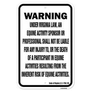 SignMission A-1218-25138 12 x 18 in. Aluminum Sign - Virginia Equine