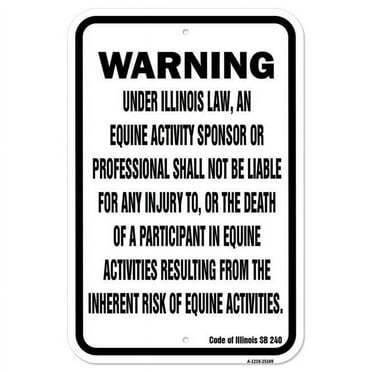 SignMission A-1218-25169 12 x 18 in. Aluminum Sign - Illinois Equine
