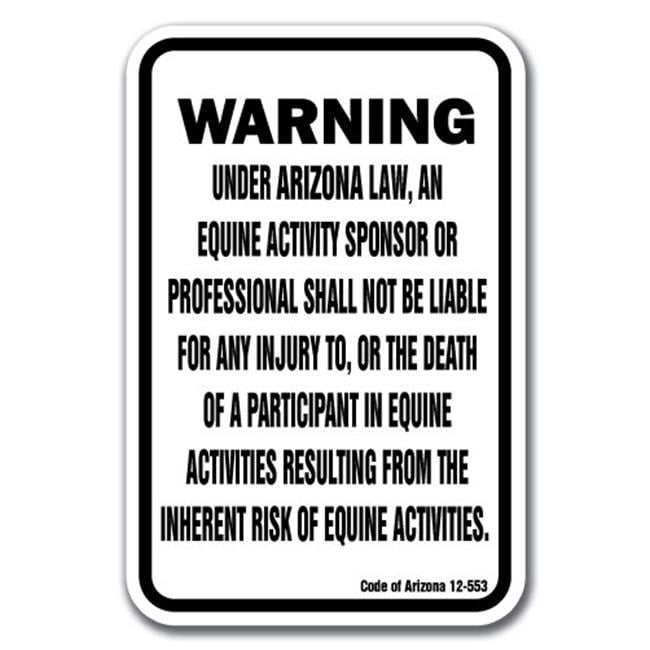 SignMission A1218 Equine Arizona 12 x 18 in. Arizona Equine Aluminum