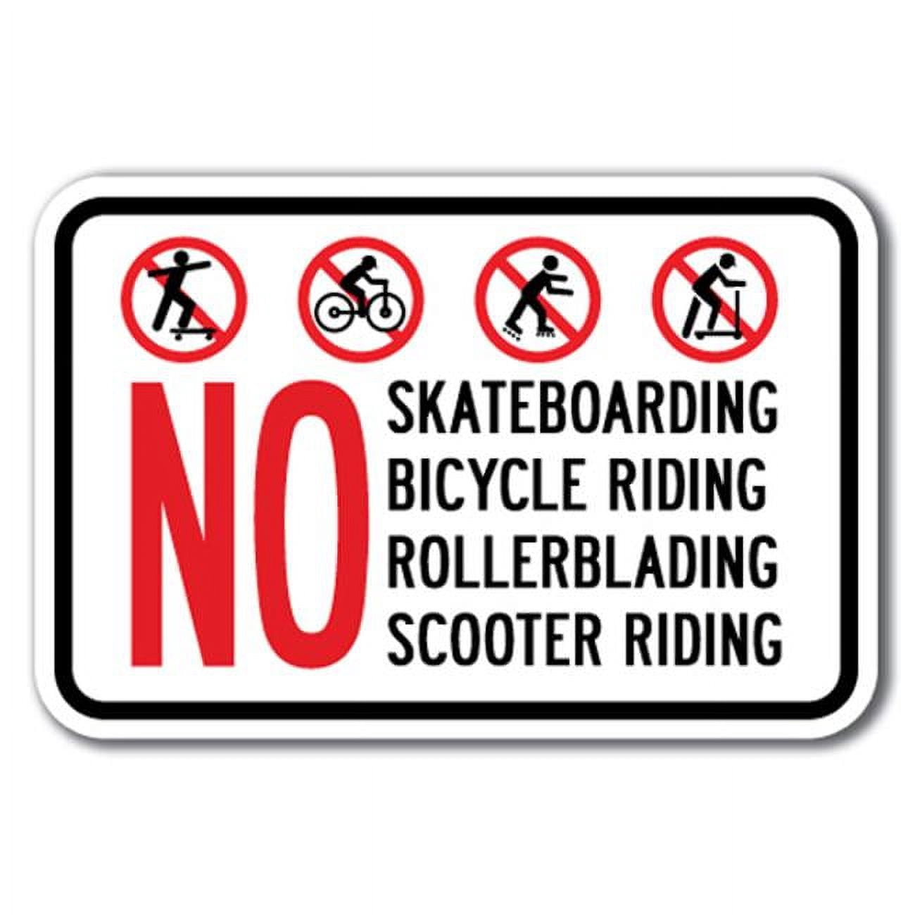 SignMission A-1218 No Skateboarding - NS 12 x 18 in. No Skateboarding ...