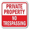 thumbnail image 1 of SignMission A-1218 Private Prop - P P No T 12 x 18 in. Private Property No Trespassing Heavy Gauge Aluminum Sign, 1 of 4