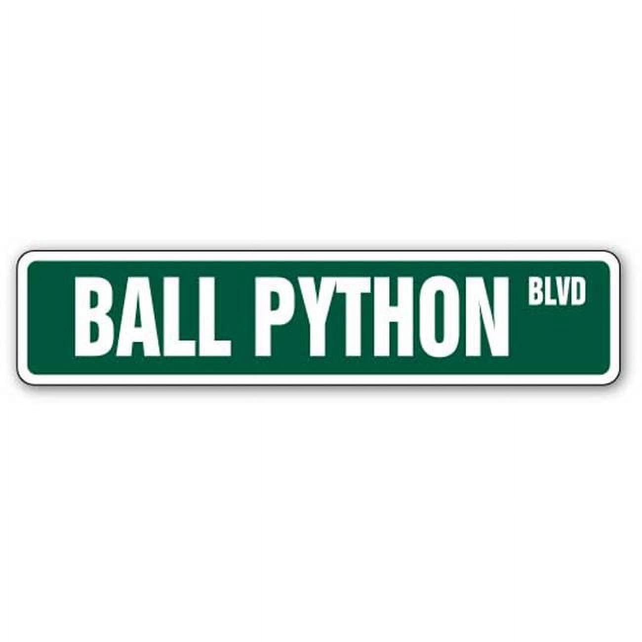 SignMission A-18-SS-Ball Python 4 x 18 in. Ball Python Aluminum Street ...