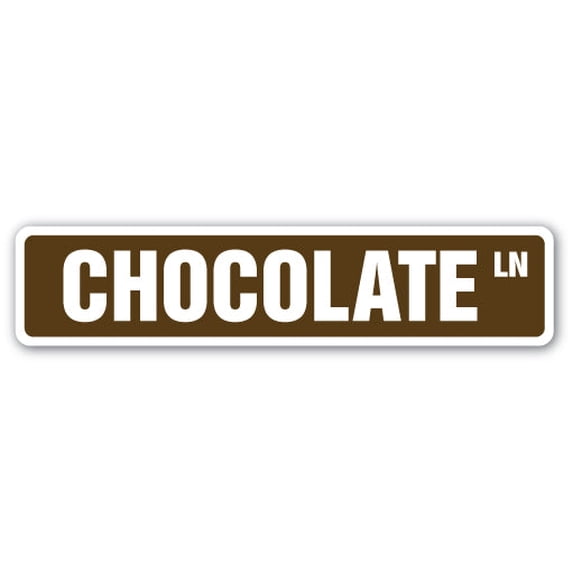 SignMission A-18-SS-Chocolate Chocolate Aluminum Street Sign for Sweet Valentines Love Dark White
