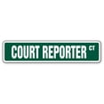 thumbnail image 1 of SignMission A-18-SS-Court Reporter 4 x 18 in. Court Reporter Aluminum Street Sign, 1 of 5