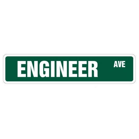 SignMission A-18-SS-ENGINEER 4 x 18 in. Engineer Aluminum Street Sign
