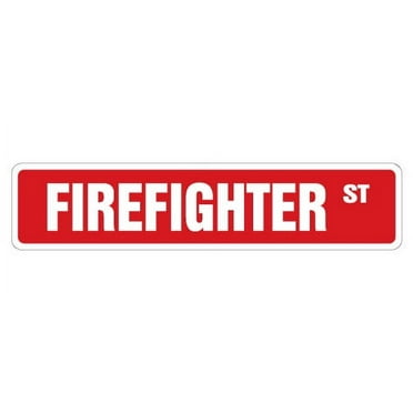 SignMission A-18-SS-FIREFIGHTER 4 x 18 in. Street Sign - Cat Lady - Cat Breed Feline Kitty Kitten