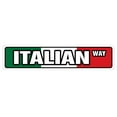 thumbnail image 1 of SignMission A-18-SS-Italian Italian Flag Aluminum Street Sign for Italy Italiano Flags Pride Restaurant, 1 of 3