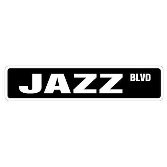 SignMission A-18-SS-Jazz Jazz Aluminum Street Sign for Music Musicians Artists Club Singer