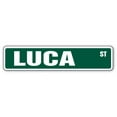 thumbnail image 1 of SignMission A-18-SS-LUCA 4 x 18 in. Childrens Name Room Aluminum Street Sign - Luca, 1 of 5
